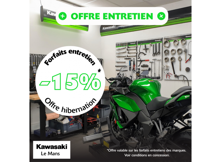 C'est l'Offre Hibernation chez Kawasaki Le Mans !