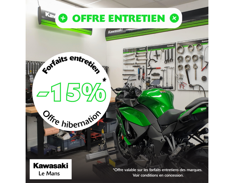 C'est l'Offre Hibernation chez Kawasaki Le Mans !